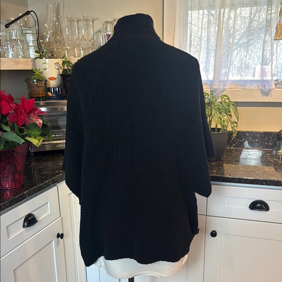 Eileen Fisher Black Open Front Cardigan - Picture 6 of 8